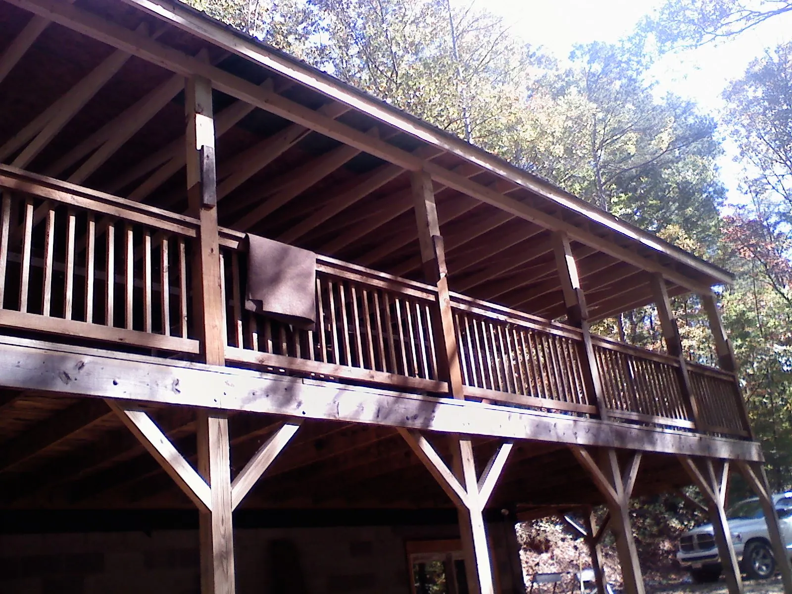 Timber framing under a new elevated porch and deck — Roof Leak Repair in Chebeague Island by Roofing Brothers